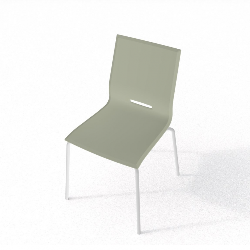 Silla ELENA 2, estructura metálica apilable de 4 patas - Pointhouse