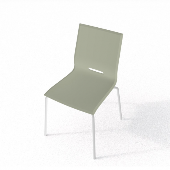 Silla ELENA 2, estructura metálica apilable de 4 patas - Pointhouse