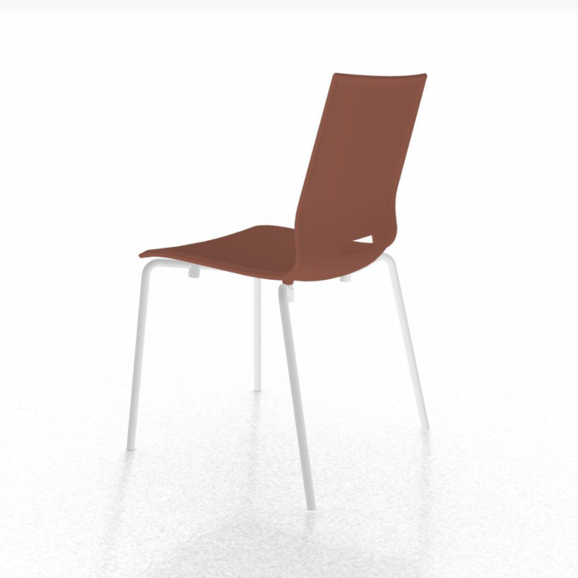 Silla ELENA 2, estructura metálica apilable de 4 patas - Pointhouse