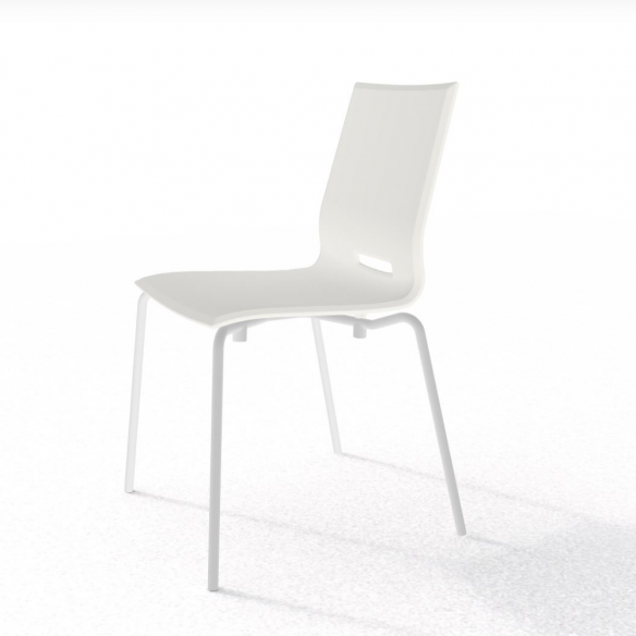 Silla ELENA 2, estructura metálica apilable de 4 patas - Pointhouse