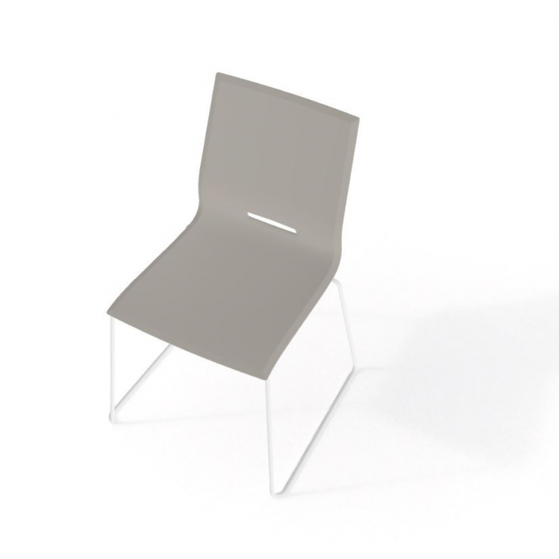 Silla ELENA 3 con estructura metálica patín apilable - Pointhouse