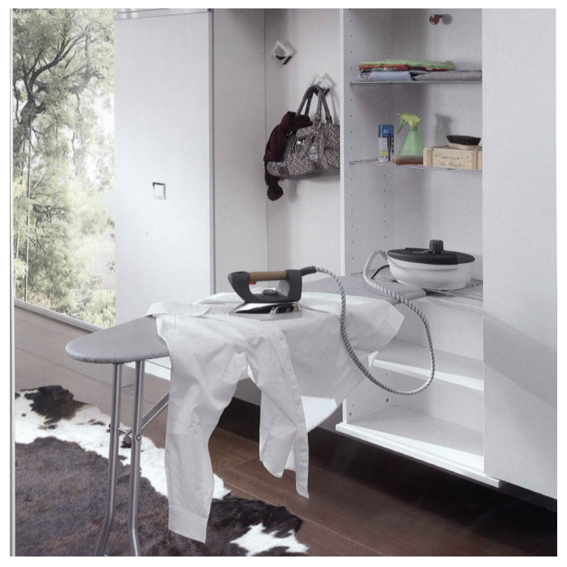 Mueble de entrada FAMILIAR con tabla de planchar + zapatero - Maconi