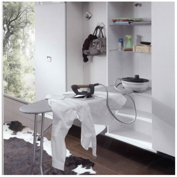 Mueble de entrada FAMILIAR con tabla de planchar + zapatero - Maconi