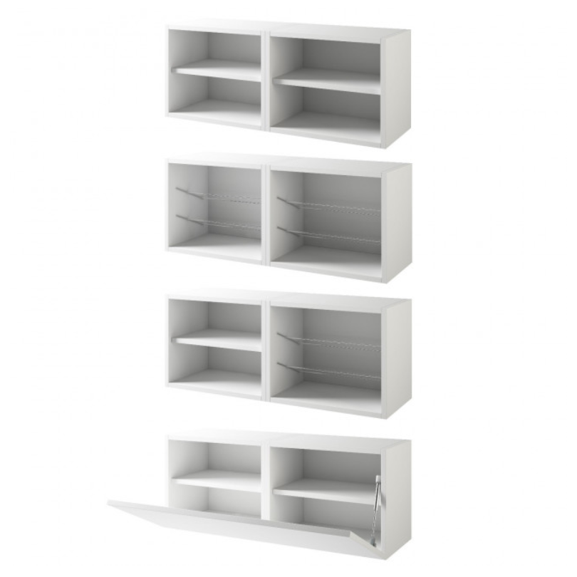 HOME Mueble de entrada panel perchero + zapatero suspendido - Maconi