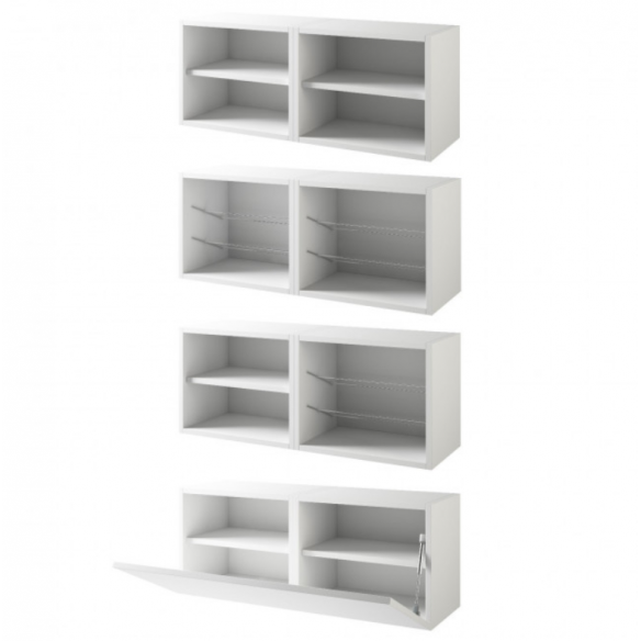 HOME Mueble de entrada panel perchero + zapatero suspendido - Maconi