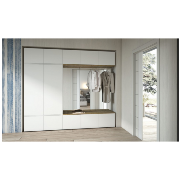 Mueble de entrada HOME armario armario + zapatero - Maconi