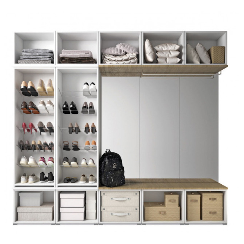 Mueble de entrada HOME armario armario + zapatero - Maconi