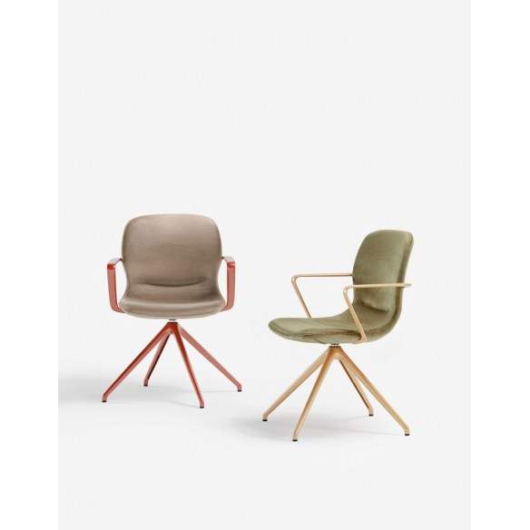MI CHAIR Chaise Fauteuil rembourré avec base pivotante - MILANI