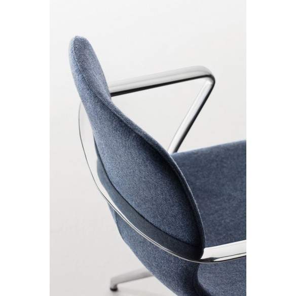 MI CHAIR Chaise Fauteuil rembourré avec base pivotante - MILANI