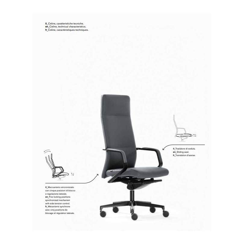 CELINE Presidential Chair upholstered with cold foam padding - MILANI