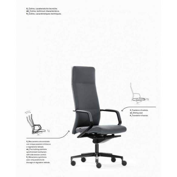 CELINE Presidential Chair upholstered with cold foam padding - MILANI