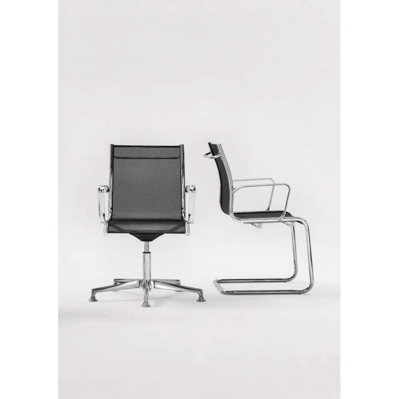 SKY MESH sled base visitor chair - MILANI