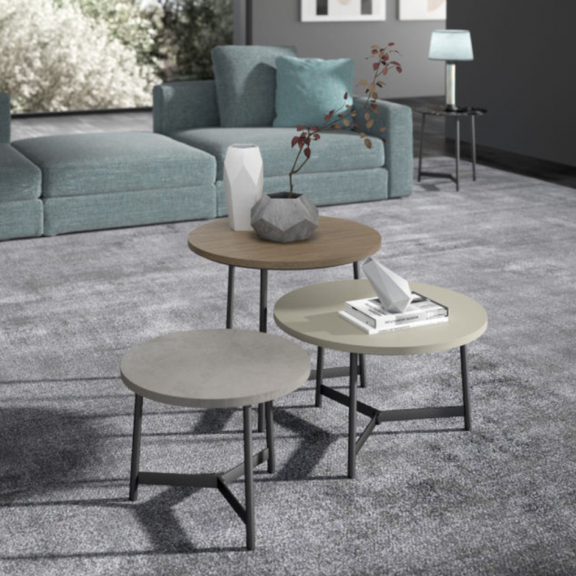 MILORD LOW Round Coffee Table - MACONI