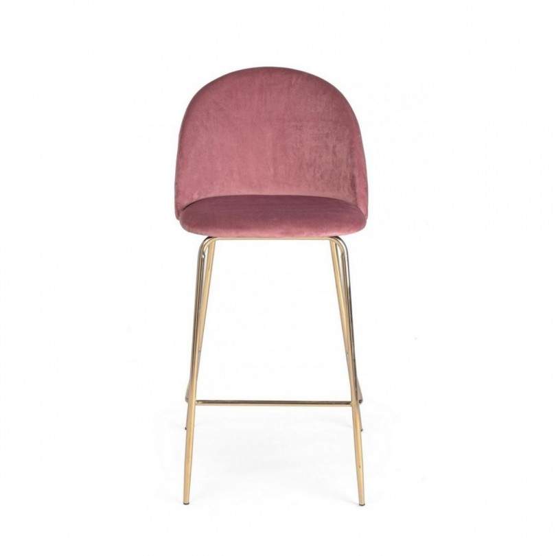 TABOURET DE BAR CARRY VELVET BLUSH
