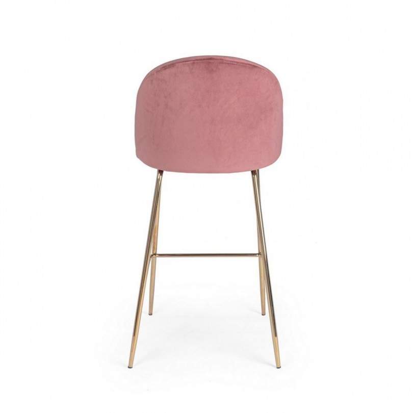 TABOURET DE BAR CARRY VELVET BLUSH