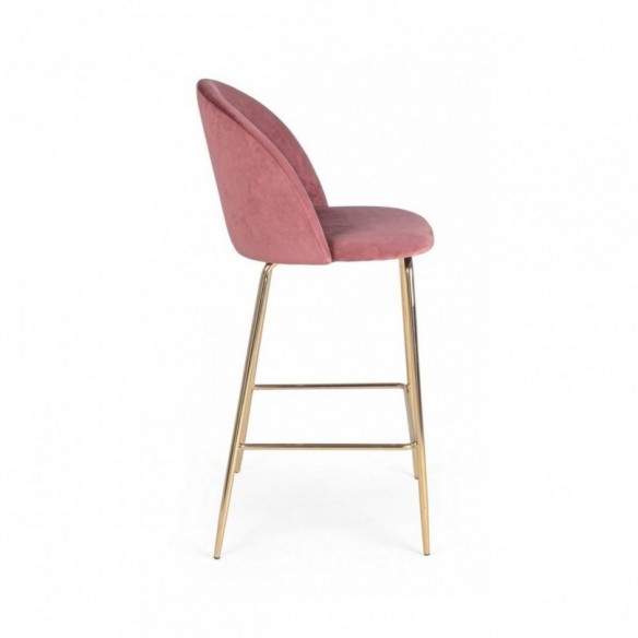 TABOURET DE BAR CARRY VELVET BLUSH