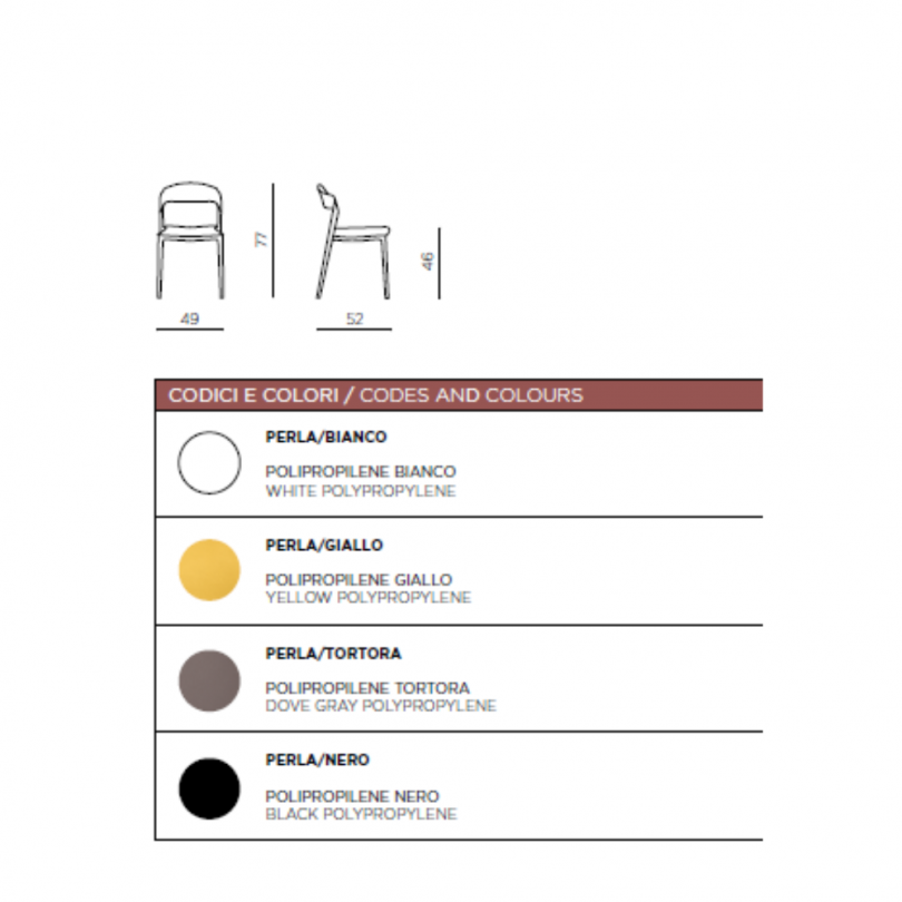 Sedia PERLA in polipropilene...