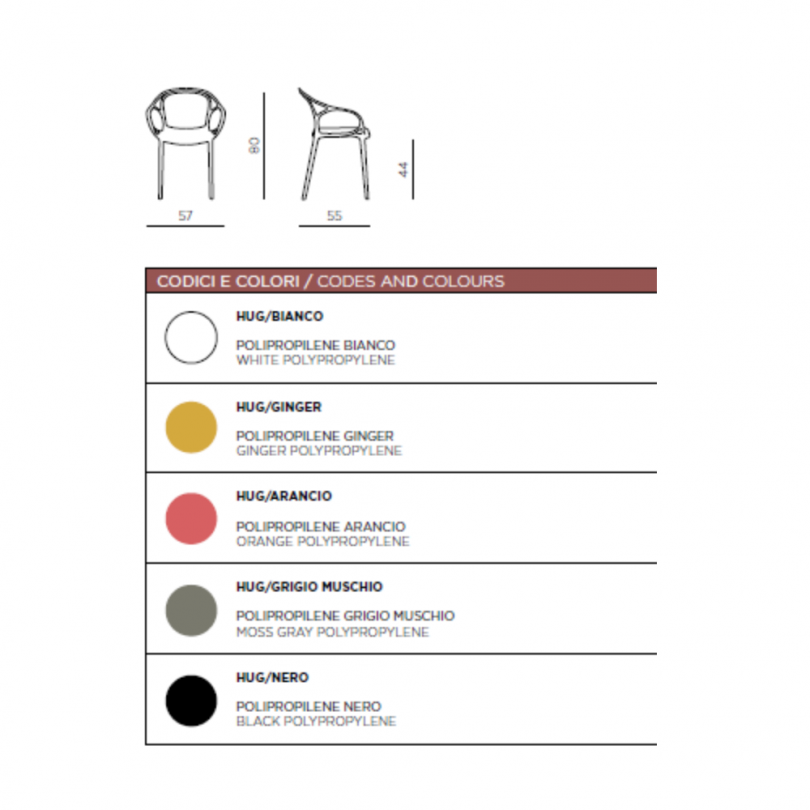 Sedia HUG in polipropilene - IKONE