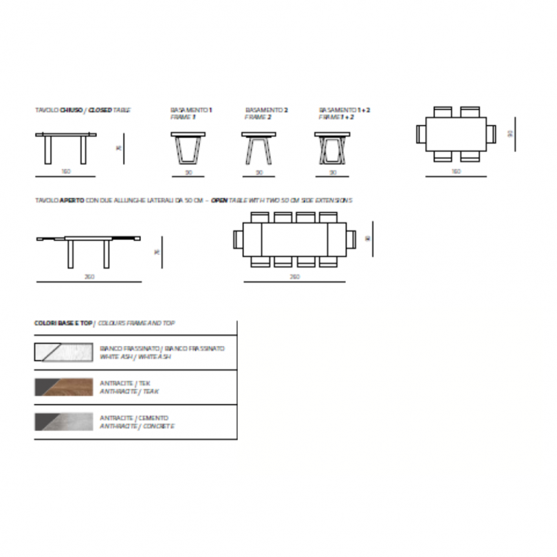 Tavolo DIVO allungabile con struttura...