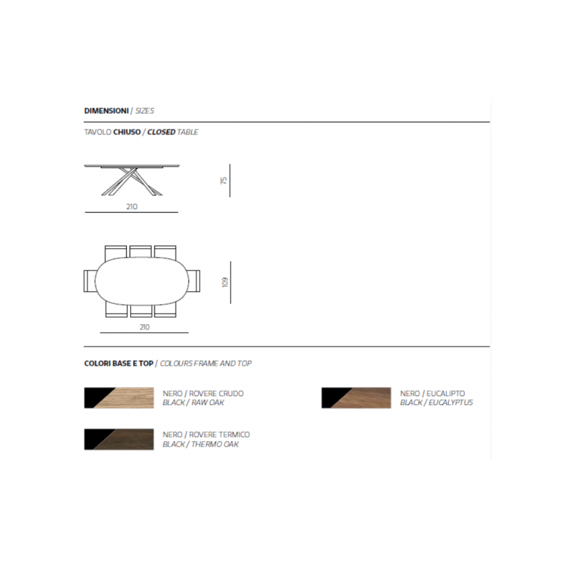 Tavolo RON con base in metallo...