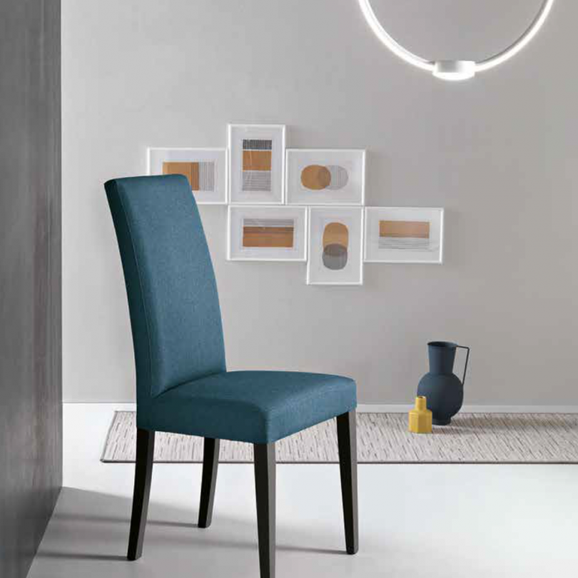 Sedia DENVER in tessuto con gambe in...