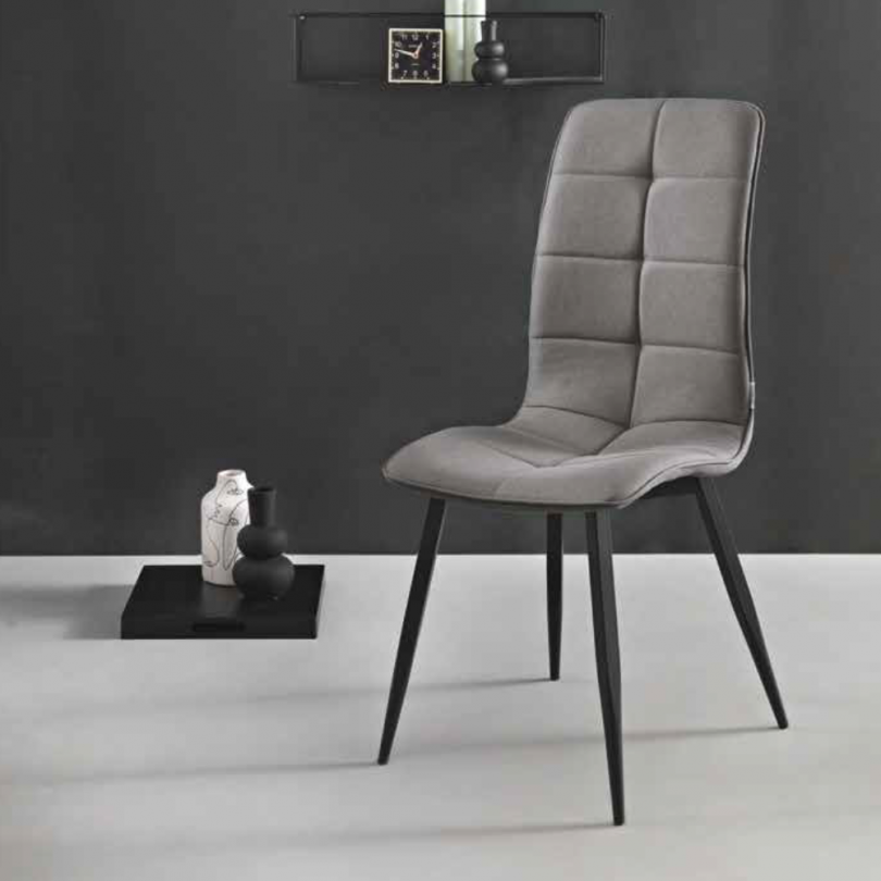 Sedia LINFA in tessuto con base in...