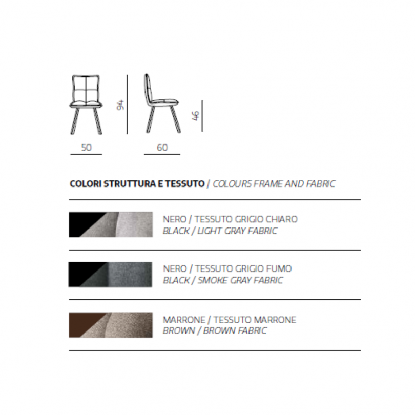 Sedia SILA con struttura in metallo...