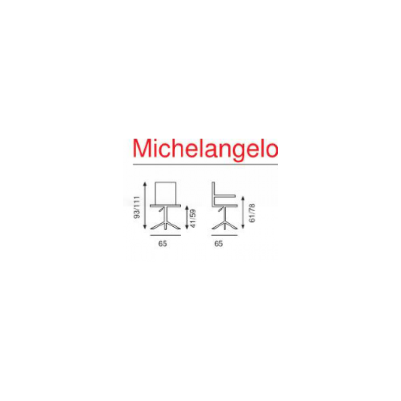 Chaise de bureau de michel-ange sans...