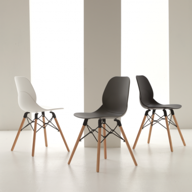 Silla de madera de concha -...