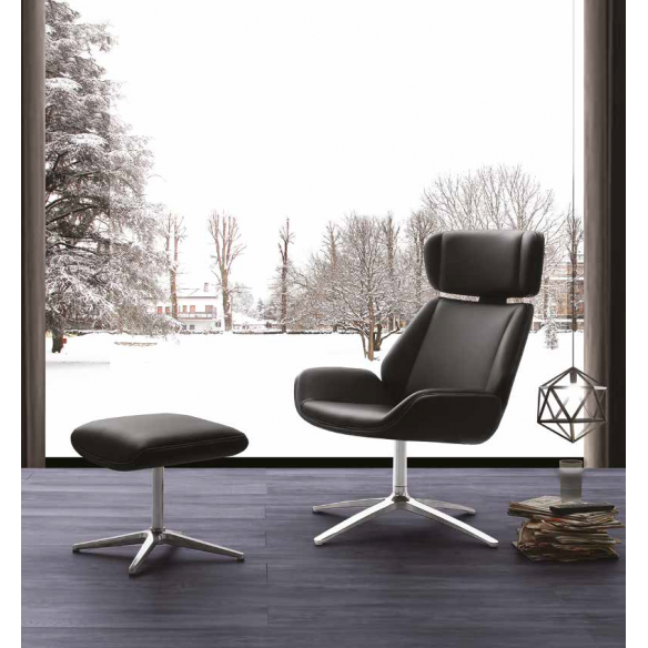 Fauteuil + pouf Sigmund art. 424 - La chaise