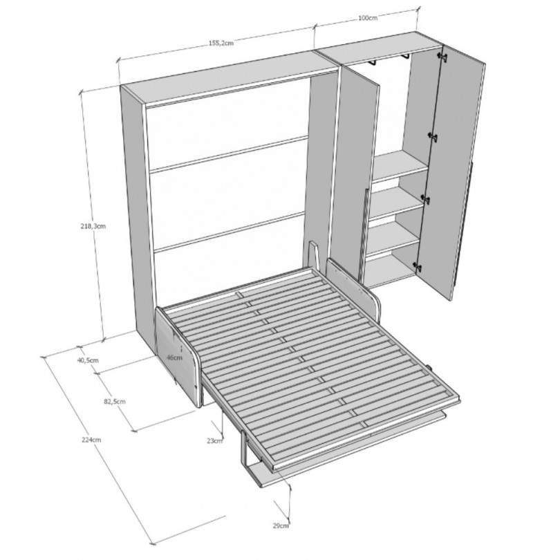 Letto francese verticale a scomparsa...