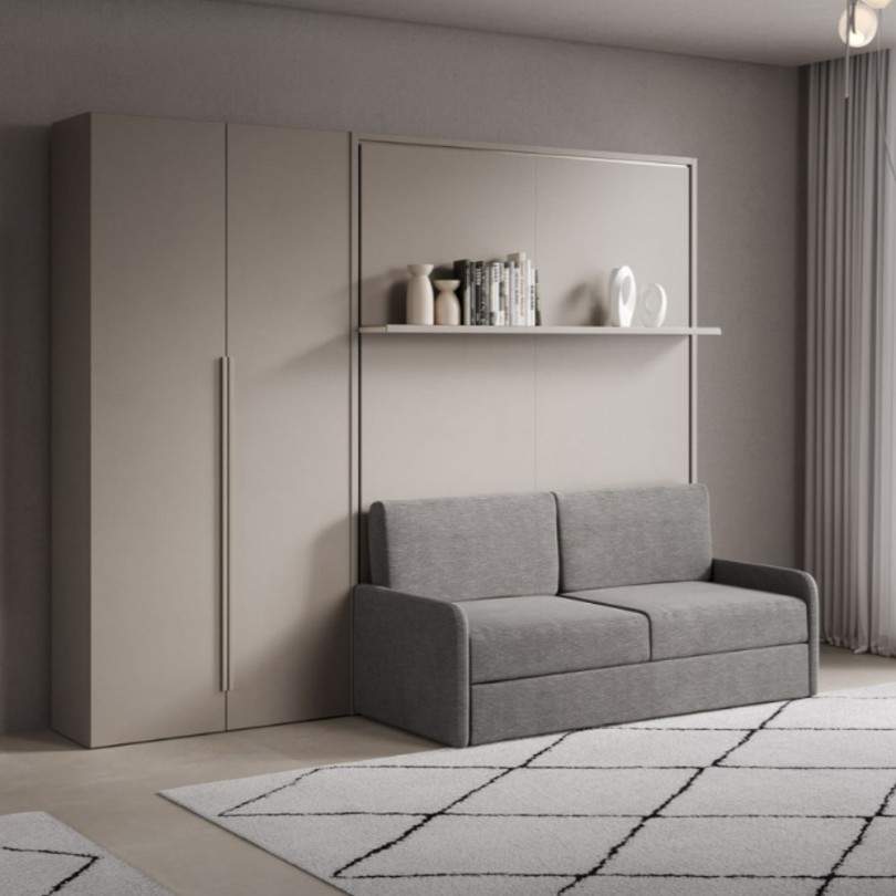 Letto matrimoniale verticale a...