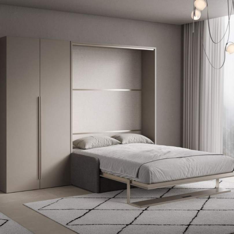 Letto matrimoniale verticale a...