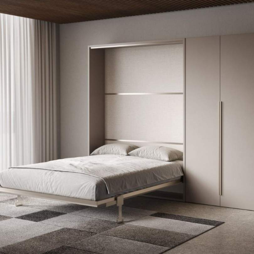 Letto matrimoniale verticale a...