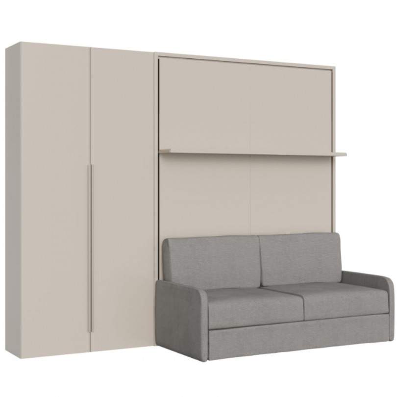 Letto matrimoniale verticale a...