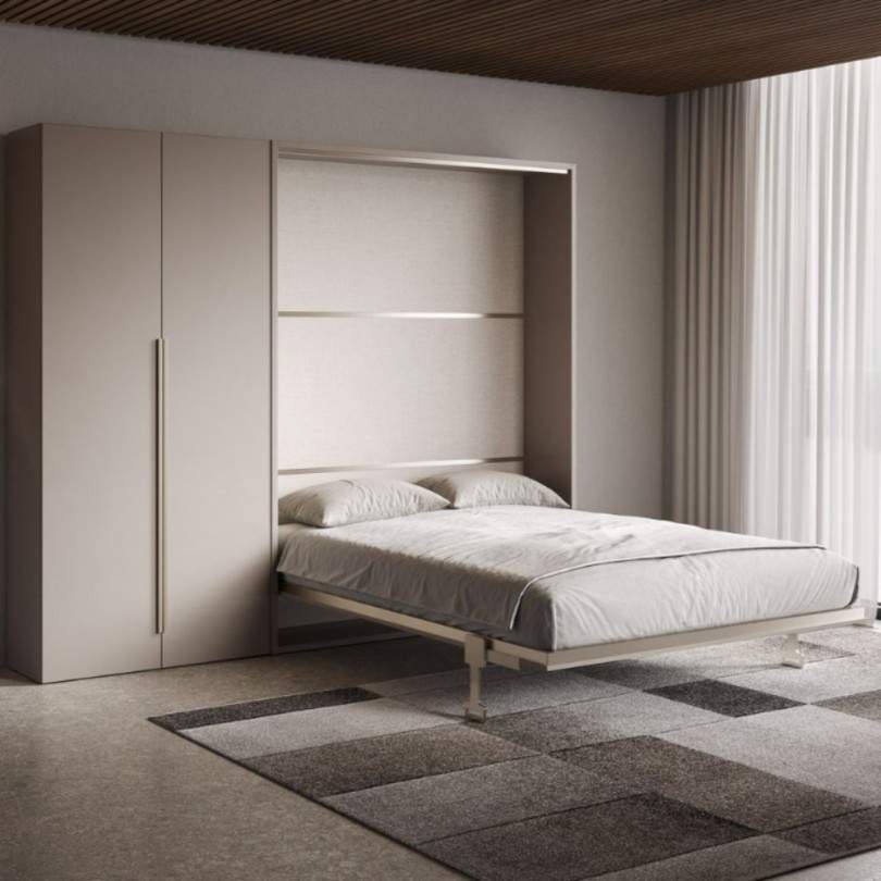 Letto matrimoniale verticale a...