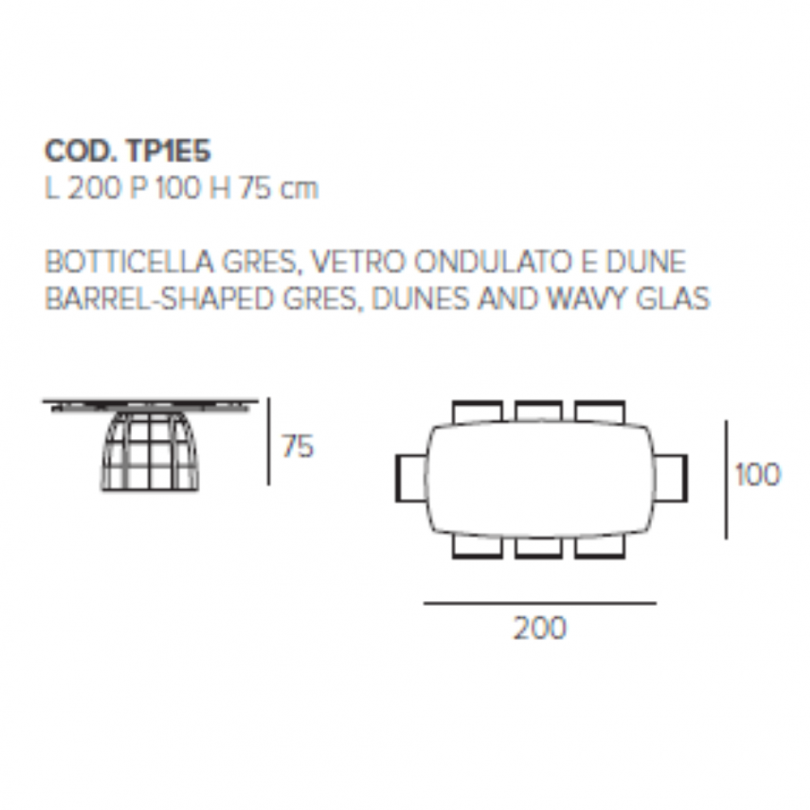 Tavolo fisso COSMOS a botticella -...