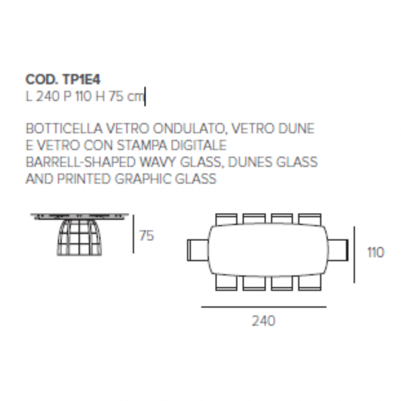 Tavolo fisso COSMOS a botticella -...