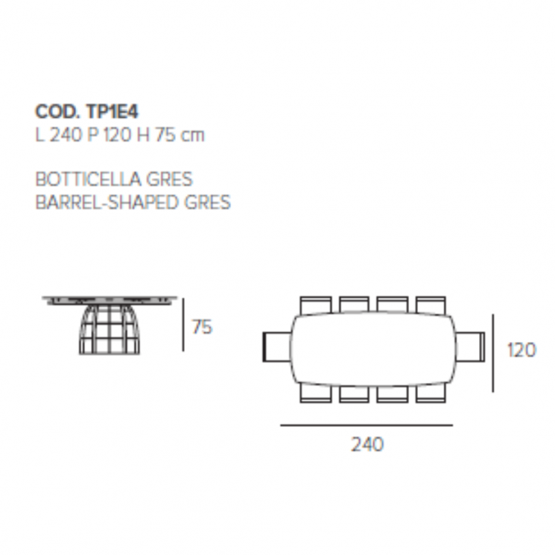 Tavolo fisso COSMOS a botticella -...