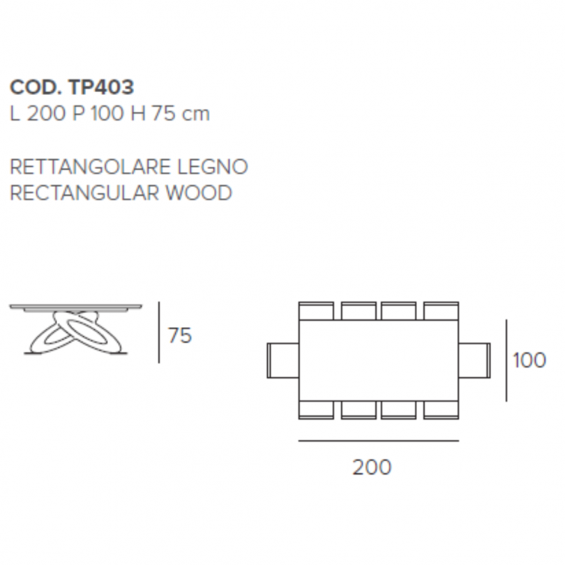 Tavolo fisso ECLIPSE in legno...