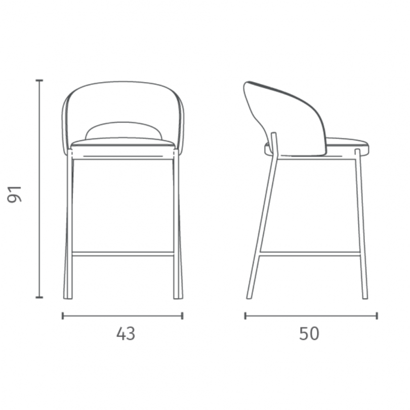 Sgabello fisso GRETA - STONES