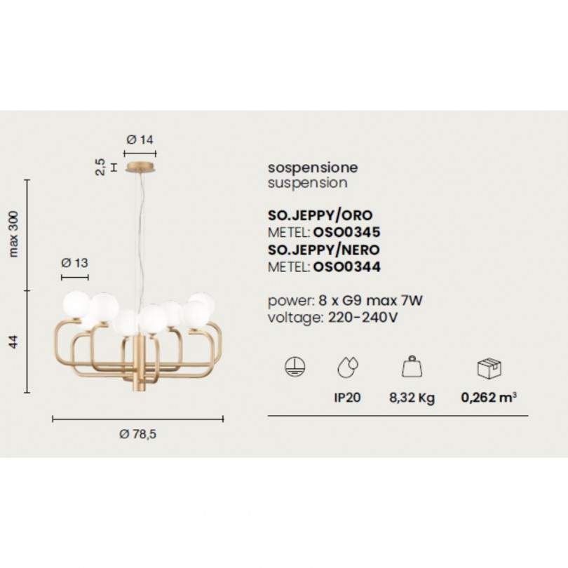 Lampada sospesa JEPPY - Ondaluce