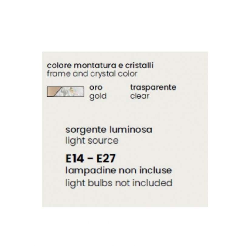 Lampada a parete MARIA TERESA T4 -...