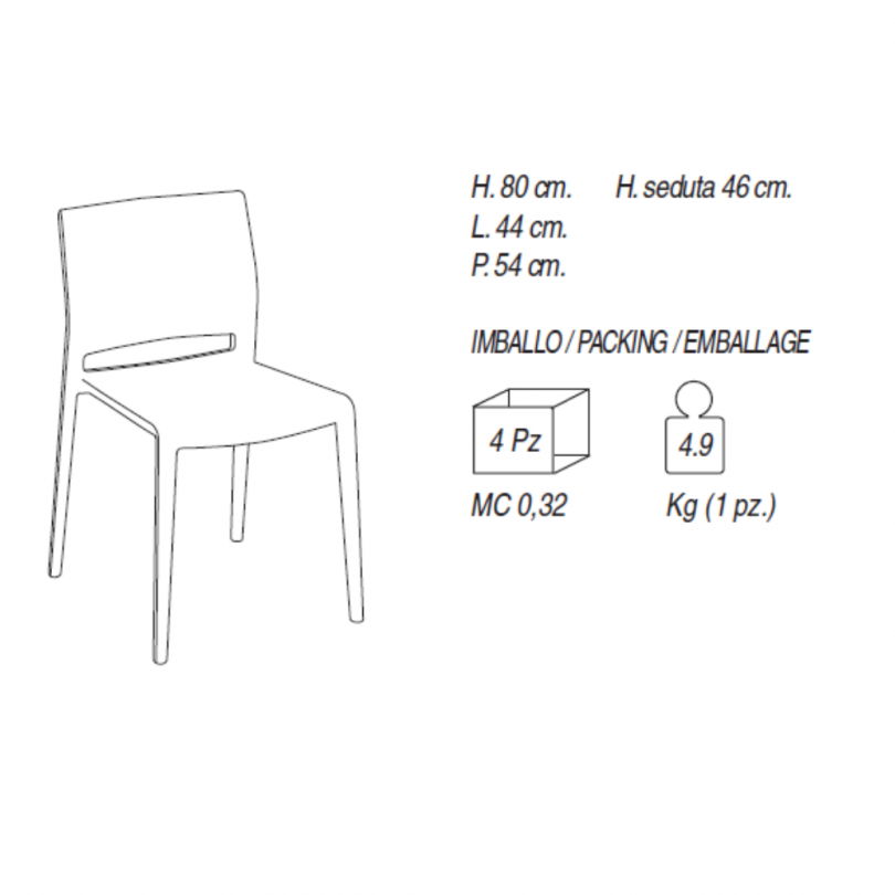 Sedia BAKHITA - LA PRIMAVERA