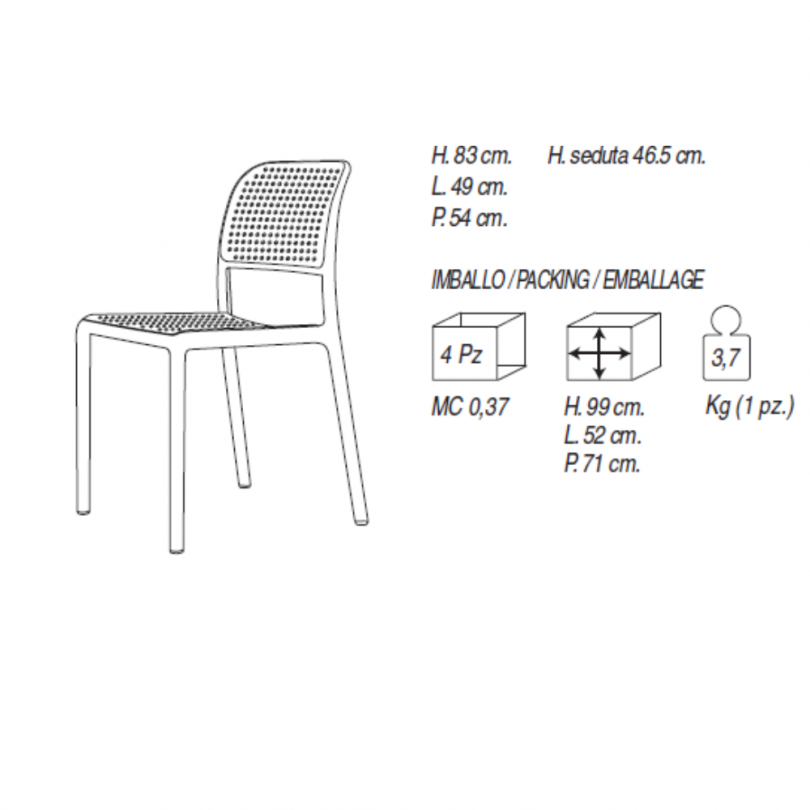 Sedia BORA - LA PRIMAVERA