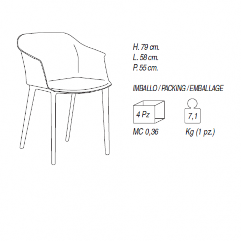 Sedia PRAGA - LA PRIMAVERA