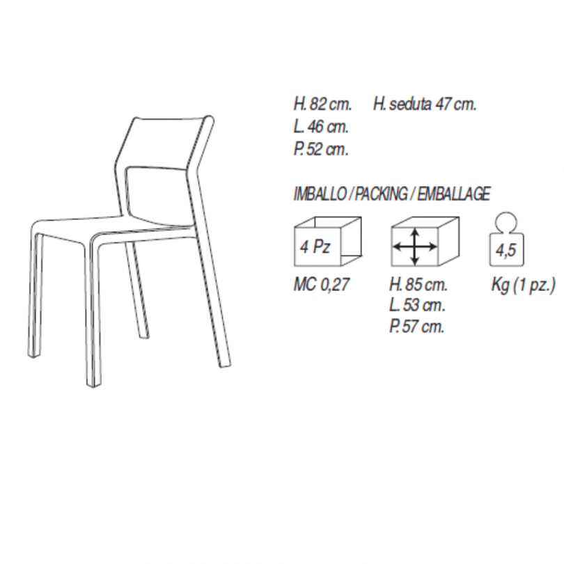 Sedia TRILL - LA PRIMAVERA