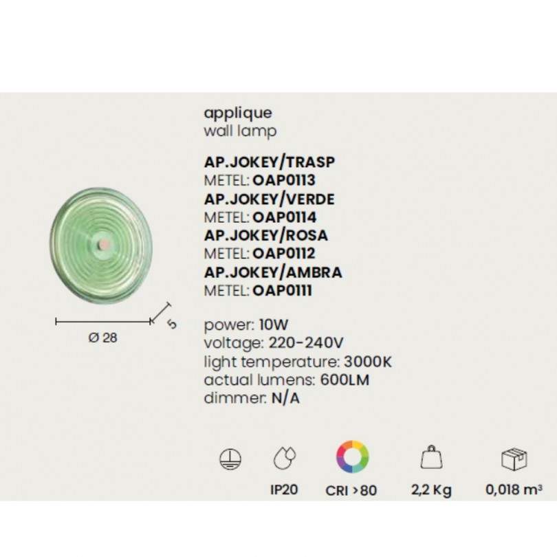 Lampada a parete JOKEY - Ondaluce