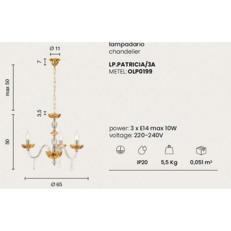 Lampadario PATRICIA - Ondaluce