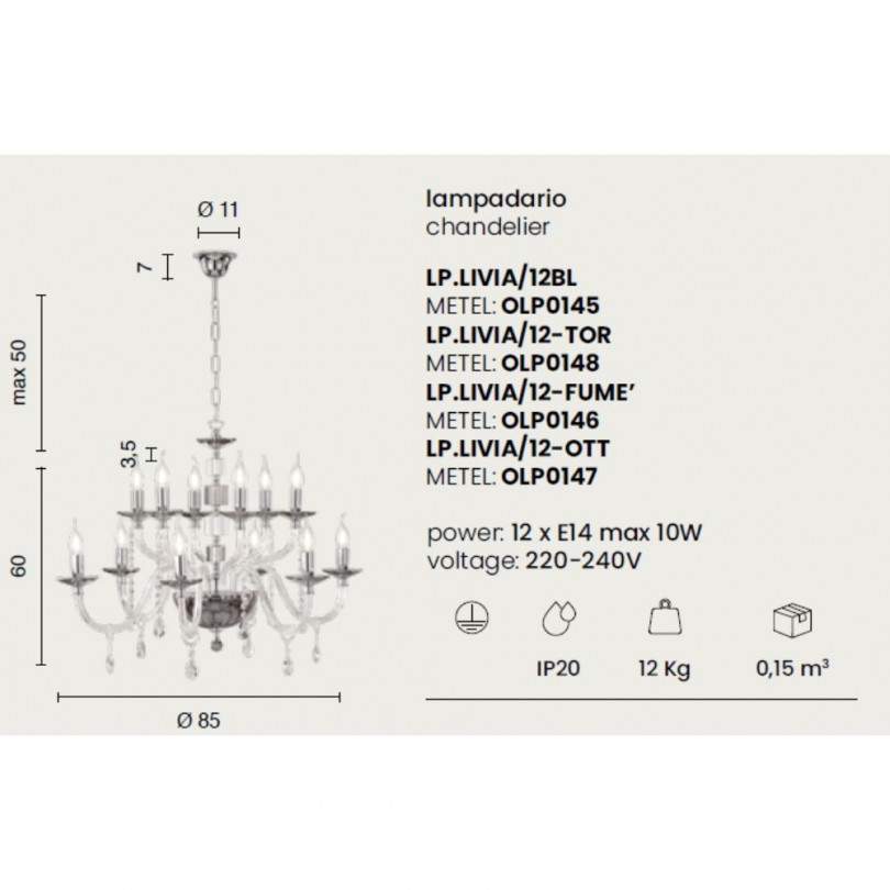 Lampadario LIVIA - Ondaluce